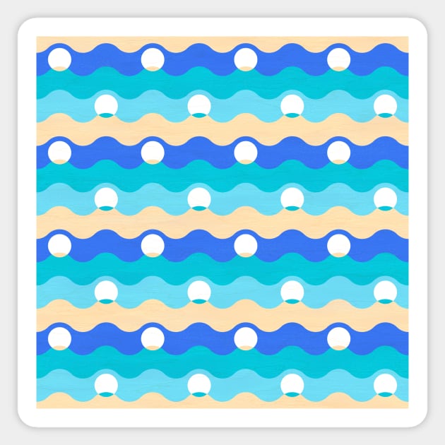 Ocean Pearls Pattern - Shore Sticker by knitetgantt